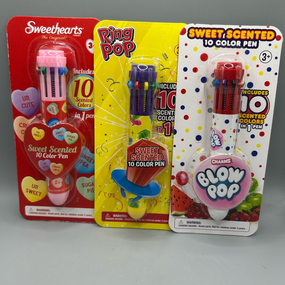 Target Bullseye Playground Sweetheart Ring Pop And Blow Pop Scented Pen Set NEW